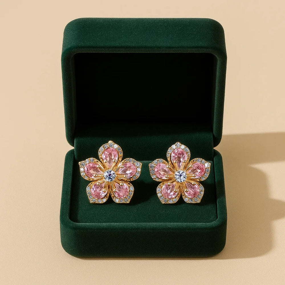 Multicolor Zirconia Sterling Silver Earrings