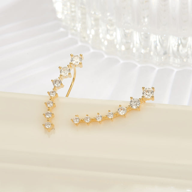 Sterling Silver Zircon Ear Climber